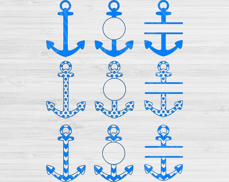 Download Split Anchor Monogram Svg Circle Frame Chevron And Polka Dot Anchor Svg Cut Files For Cricut And Silhouette Nautical Svg Graphic Designs Templates Materials Truongsinhhoc Com Vn