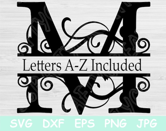 Download Split Monogram Svg Split Letter Svg Alphabet Svg Files For Etsy