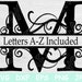 Split Monogram Svg, Split Letter Svg. Alphabet Svg Files for Cricut, Regal Initial Svg, Font Svg Designs for Silhouette, Script Svg Dxf, Png