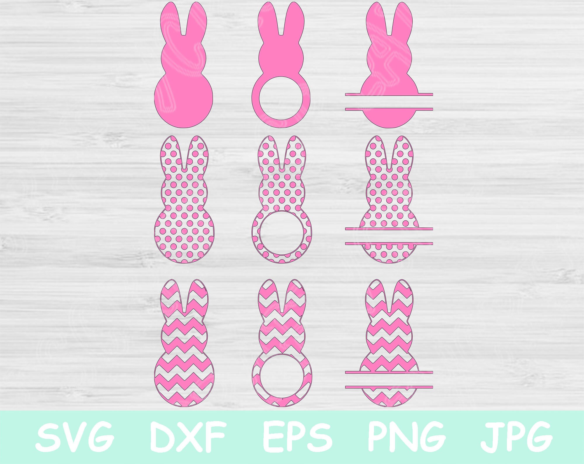 Download Easter Bunny Svg Easter Svg Files For Cricut Bunny Monogram Etsy