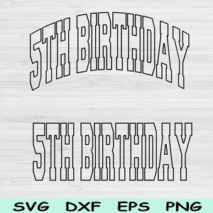 Fichiers Svg Dxf Png 5e anniversaire, 5e anniversaire Svg, fichiers Svg 5 ans pour Cricut, 5e anniversaire Png, 5e anniversaire Svg blocs conceptions numériques