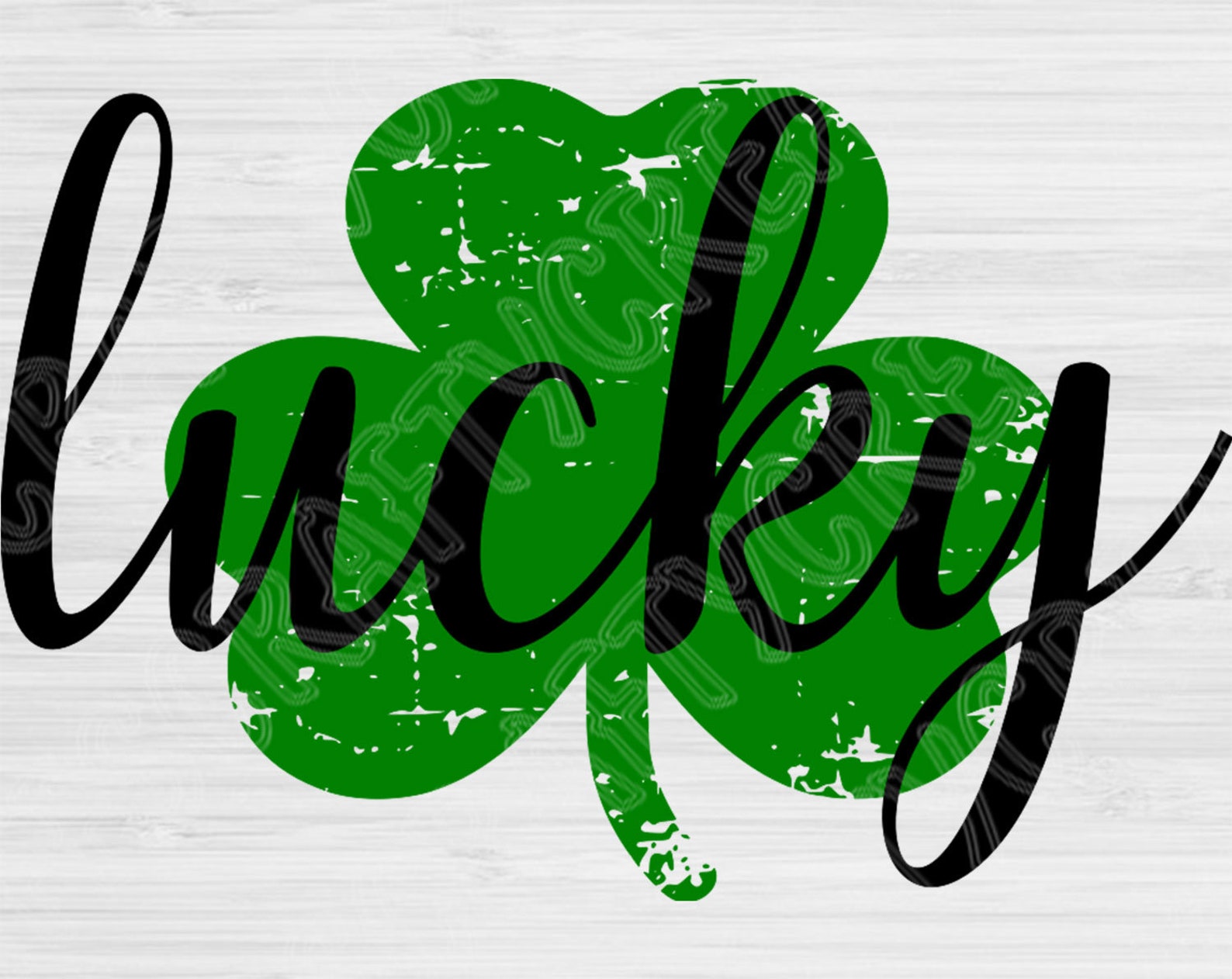 Lucky Svg Distressed Shamrock Svg Lucky Shamrock Svg Files Etsy