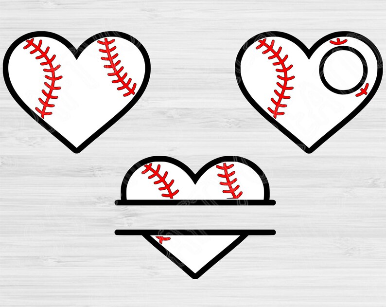 Download Split Baseball Heart Svg Monogram Sports Vector. Baseball ...