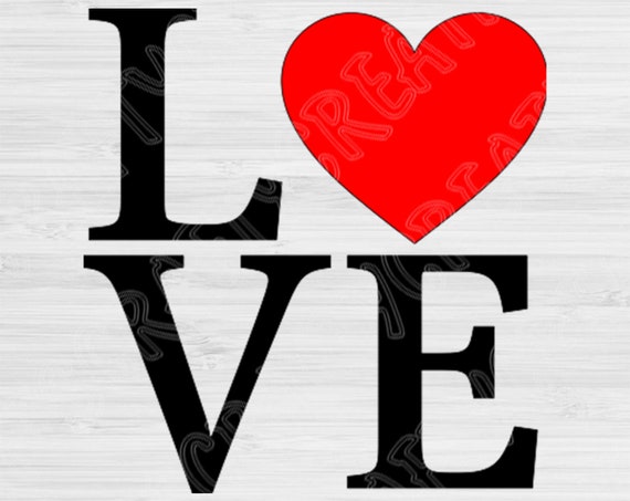 Liebe Svg Datei Mit Herz Svg Fur Jahrestag Zeichen Valentine Etsy