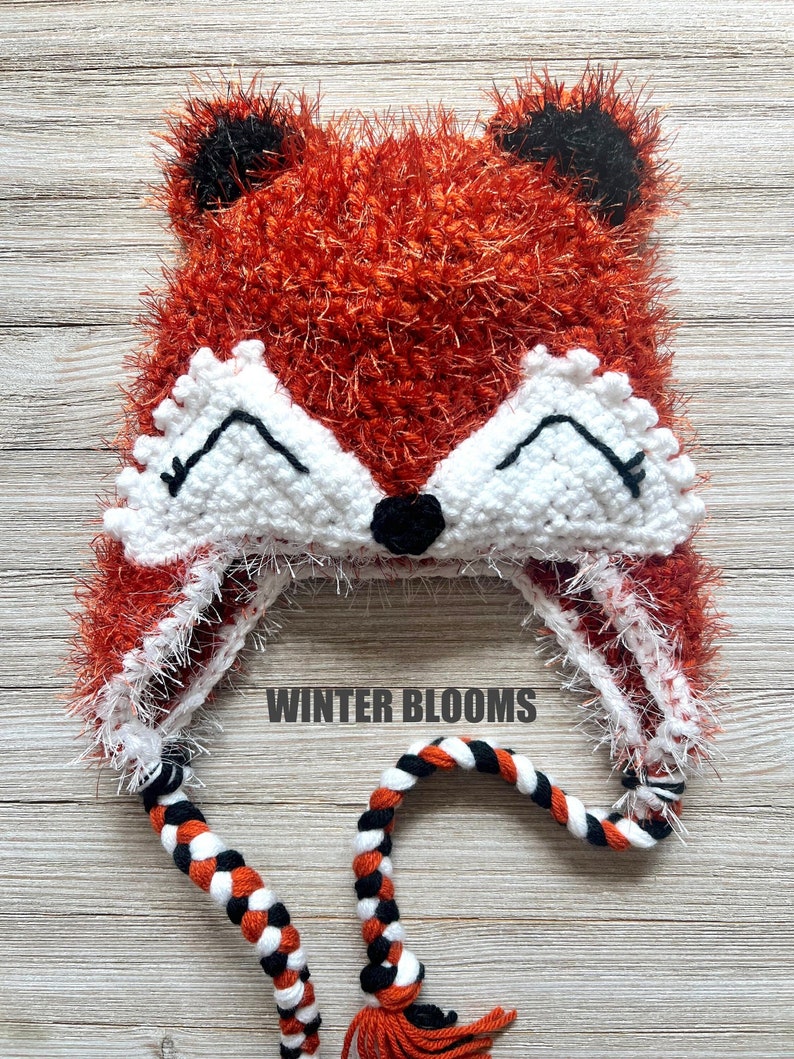 Fox Hat Baby Children Photo Prop Winter Hat Woodland theme hat image 1