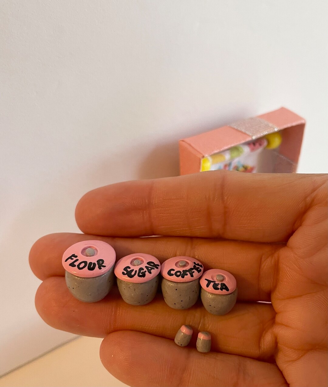 Miniature Kromex Style Pink Canisters and Shakers Set Vintage Etsy