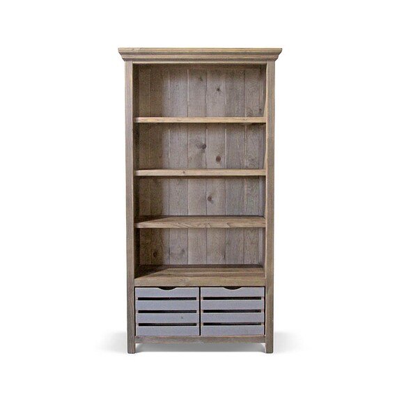 Bookcase Book Shelves Reclaimed Wood Cabinet Handmade Loading