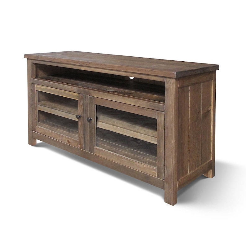 Reclaimed Wood Console Cabinet TV Stand Rustic Entertainment Console Media Console Handmade