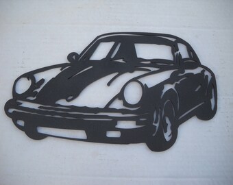 Plaque painted iron shop sign PORSCHE 911
