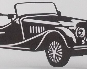 Morgan iron plate plaque painted