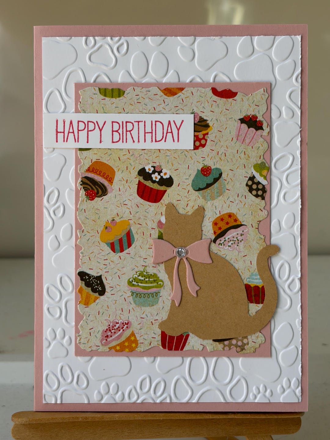Handmade Birthday Card for Cat Lover - Etsy