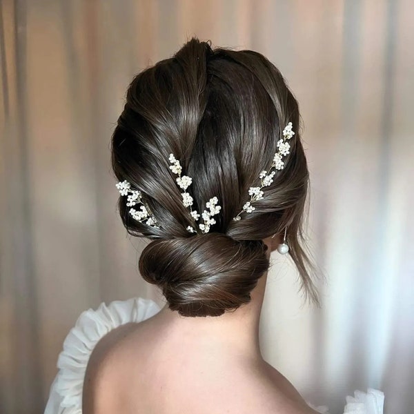 Épingles à cheveux LAVENDER / accessoires de mariée, coiffe de mariage, peigne à cheveux, vigne à cheveux sur mesure