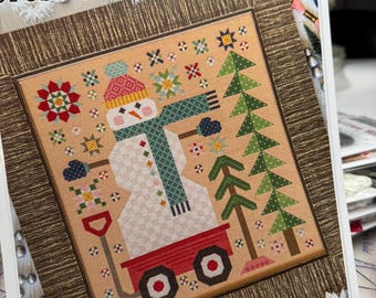 The Quilted Snowman Cross Stitch Kit