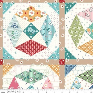 Bee Vintage Collection - Cheater Print /  Hazel Taffy / Mable Frosting / Carol Red by Lori Holt for Riley Blake Designs