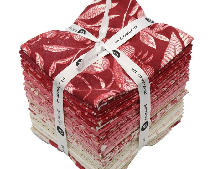 Strawberries and Cream Fat Quarter Bundle by Laundry Basket Etsy