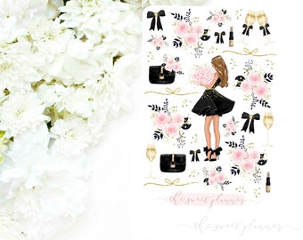 Produktbild von Pastell Sticker Set – Florale Aufkleber Für Journal, Planer & Scrapbooking, 2 Bögen