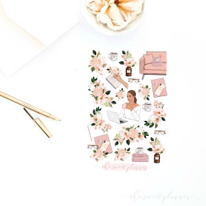 ARBEIT VON ZU HAUSE | Deko Sticker Sheet | Pastell Planner Sticker | Arbeitsplaner Sticker