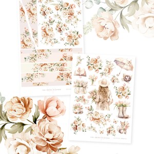 SANFTE FRÜHLING | Dashboard-Kit | Blumen Sticker | Frühling Planer Aufkleber | Ostern Planner Sticker