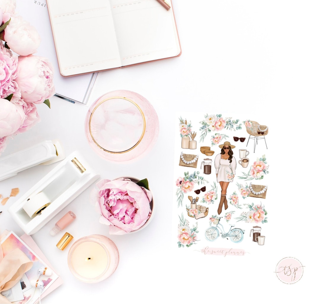 SPRING MORNING | Deco Sticker Sheet | Floral Planner Stickers | Girly ...