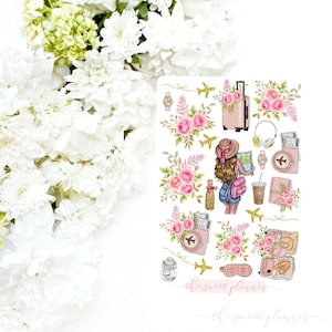 PASTELL TRAVELLER | Deko Sticker Bogen | Pastell Planner Stickers | Reiseplaner Sticker