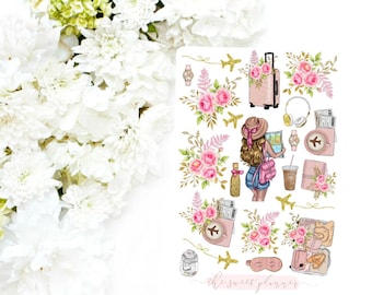 SPRING BLOOMS Deco Sticker Sheet Pastel Planner Stickers | Etsy