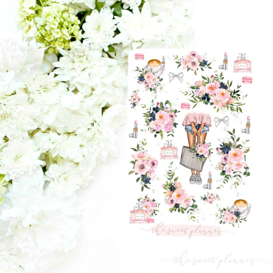 SPRING BLOOMS | Deco Sticker Sheet | Pastel Planner Stickers | Planner ...