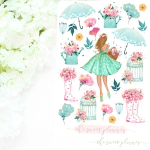 PASTELL FRÜHLING | Deko Sticker Bogen | Pastell Planner Stickers | Frühlingskalender Sticker
