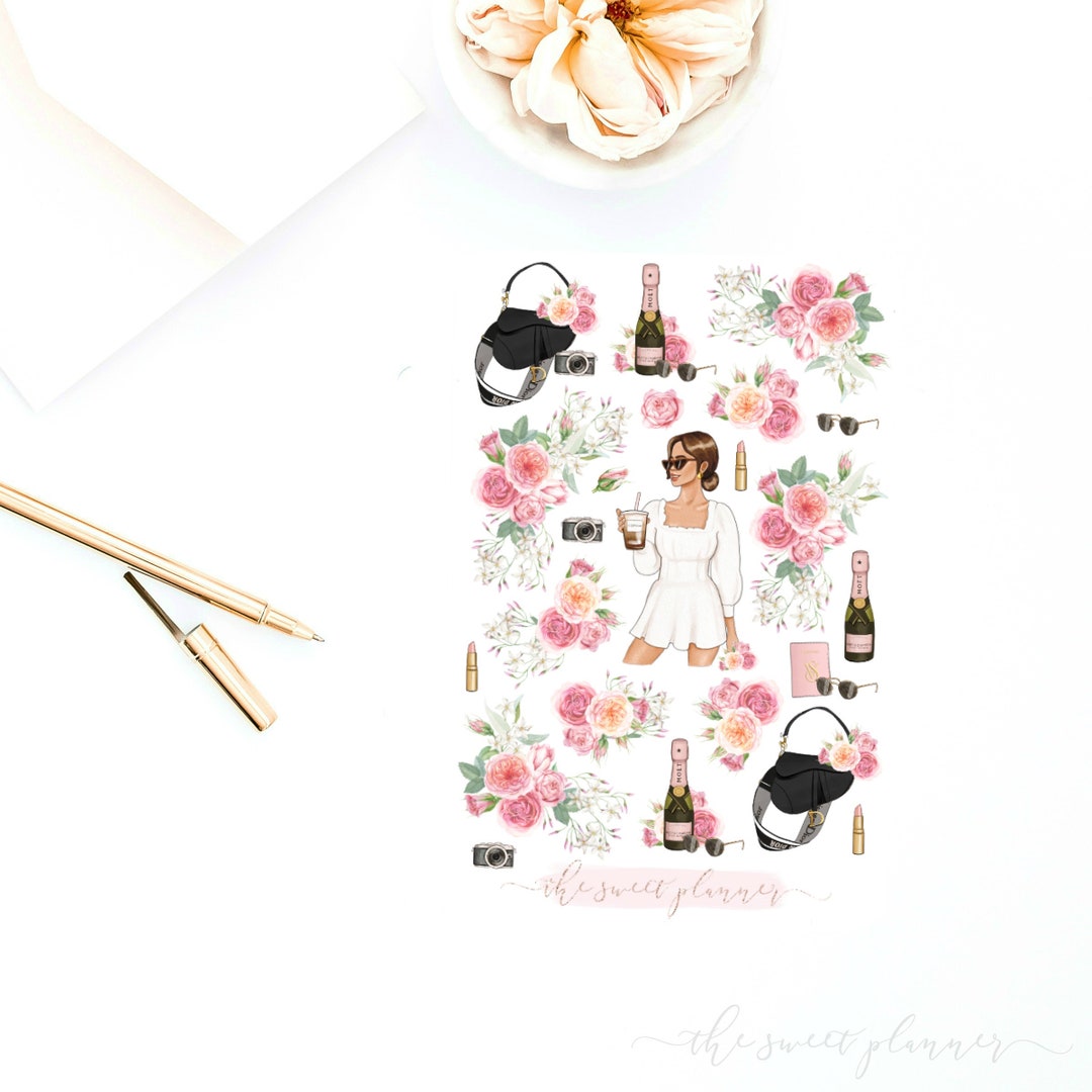 ELEGANT | Deco Sticker Sheet | Pastel Planner Stickers | Spring Planner ...