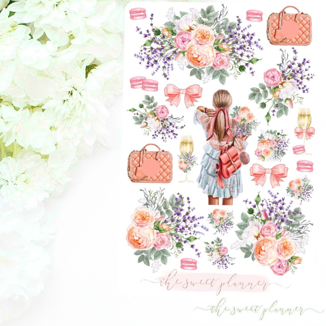 HELLO SPRING | Deco Sticker Sheet | Pastel Planner Stickers| Spring ...