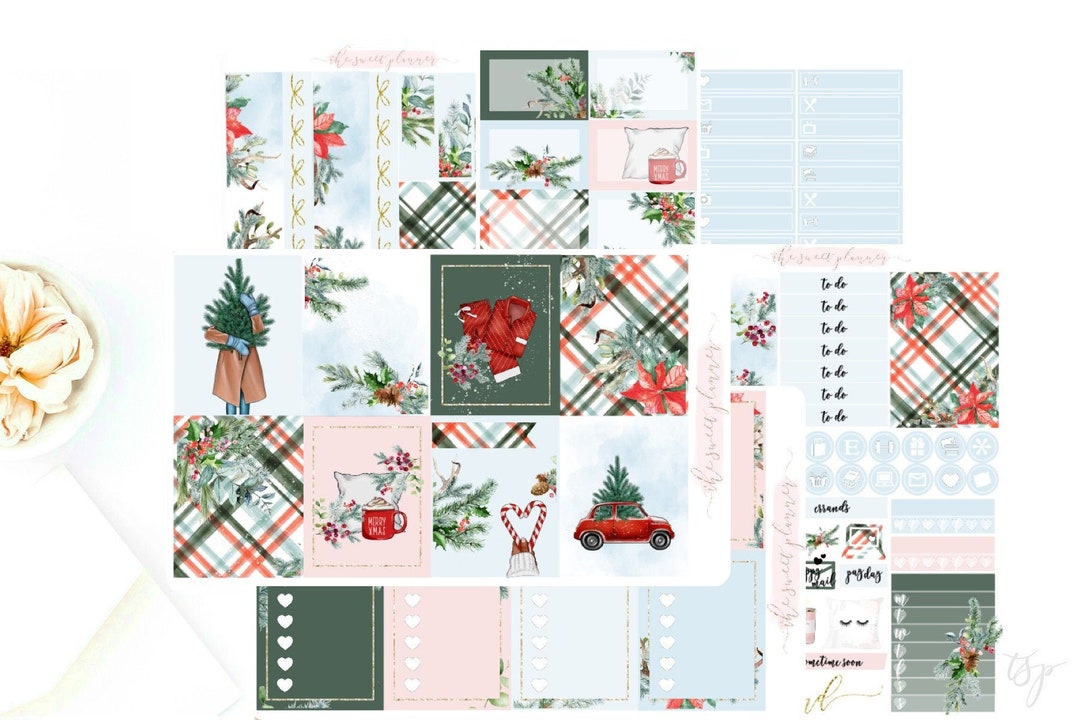 TIS THE SEASON | 6 Page Planner Sticker Kit | Eclpvertical | Girly ...