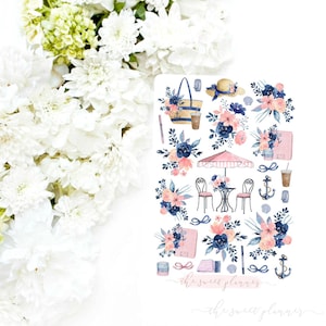 Meer | Deko Sticker Sheet | Pastell Planner Sticker | Sommer Planner Sticker