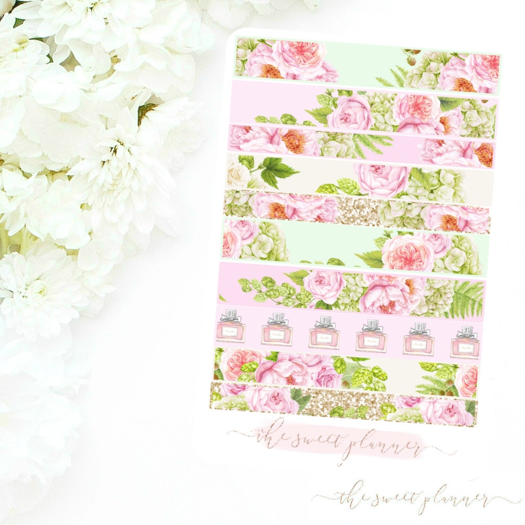 FLORAL BEAUTY | Faux Washi Sticker Sheet - Etsy