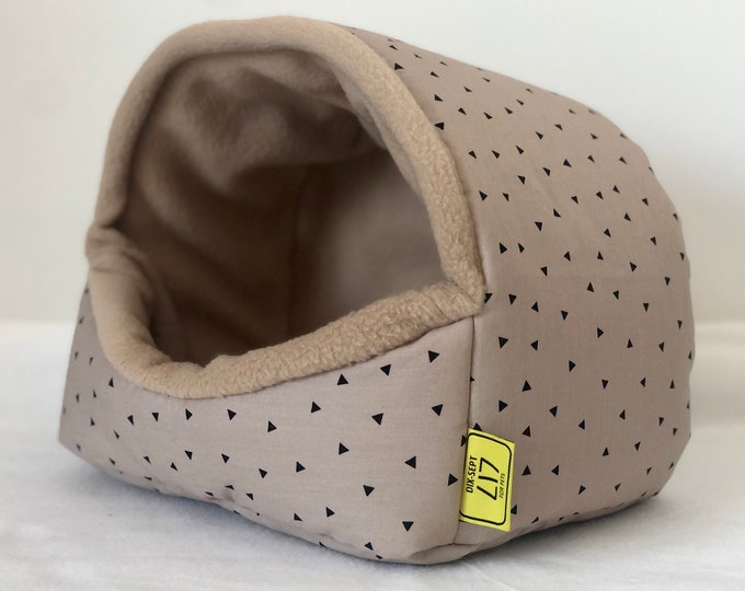 Igloo House Fleece for Guinea Pigs and Rats beige Triangle Etsy