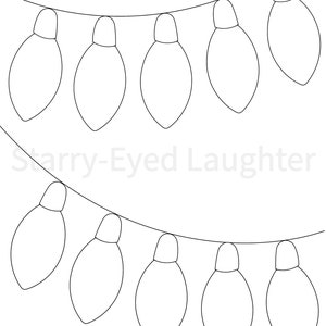 Christmas Lights Coloring Page Printable PDF Digital Download - Etsy