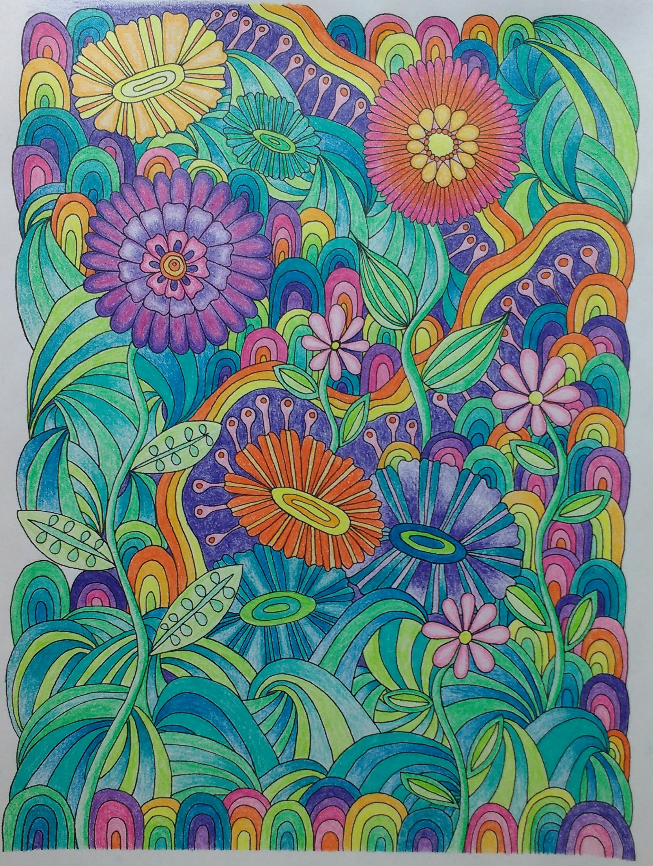 70s Floral Coloring Page Flowers - Il Fullxfull.3073393564 Ameb 