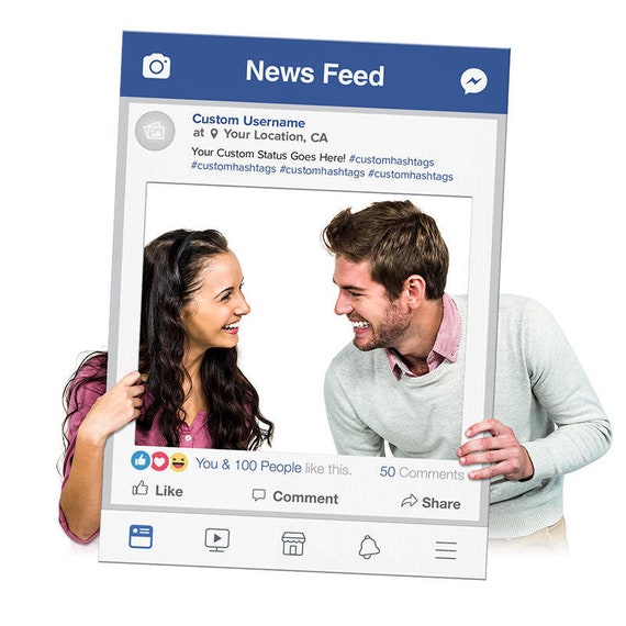 Facebook Selfie Frame News Feed In Blue Custom Selfie Frame News Feed In Blue Custom