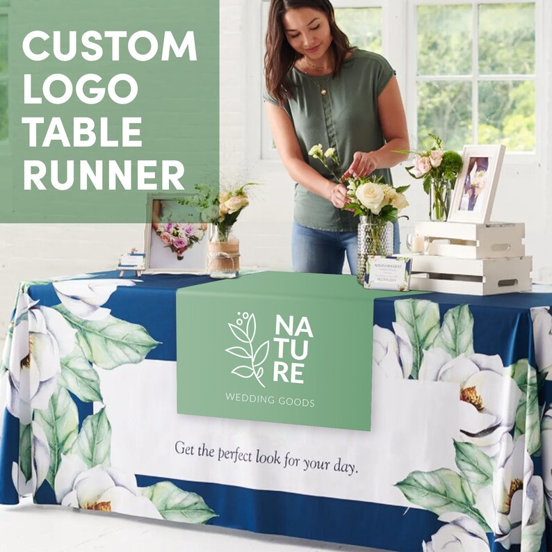 Custom Logo Table Runner for Craft Shows Trade Shows Vendor Etsy