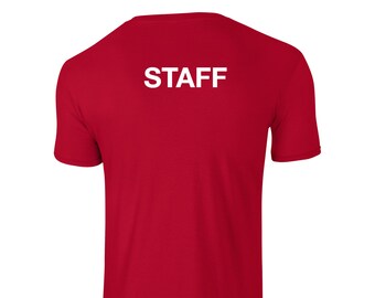 Staff T-shirt - Employees, Events, Assistants, Festivals T-shirt - Red, Blue, Navy, Grey, Black