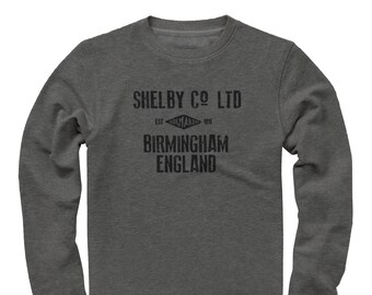 Shelby Company Birmingham Sweatshirt Inspired by Peaky Blinders. Mens shirt 1920s Peaky Blinders Bookmakers Birmingham Tommy Shelby Brothers