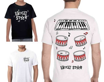 Rock Star Co-ordinating Mini Me Tees Daddy and Child Mummy and Child Parent and Child Set Music tshirts