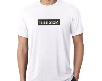 Mens / Narcissist T-shirt / Organic Tshirt / Selfie Lover / Selfie Obsessed / Funny tshirt / Sarcastic / Statement tshirt / Gift for him
