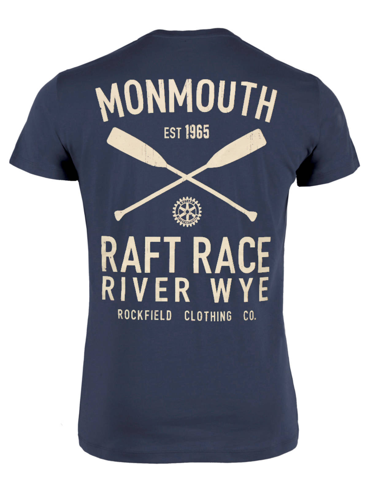 Image of Monmouth Raft Race - River Wye -Uk River Race Rafting, Sailing, Canoeing, Boating Distressed Vintage Style Old School T-Shirt