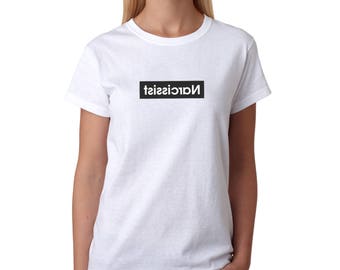 Womens / Narcissist T-shirt / Organic Tshirt / Selfie Lover / Selfie Obsessed / Funny tshirt / Sarcastic / Statement tshirt / Gift for her