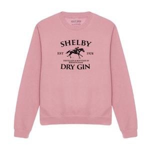 Shelby Gin Company Sweatshirt Inspired by Peaky Blinders, Shelby Gin Peaky Blinders, Shelby Co Birmingham, Unisex Jumper, Mens Sweater Dusty Pink