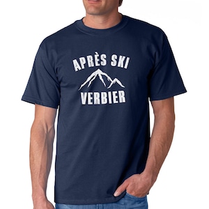 Vintage Look St Verbier Ski Mens Tshirt, Resort, Holiday, Skiing, Winter Sports, Snowboarding, Extreme Sports