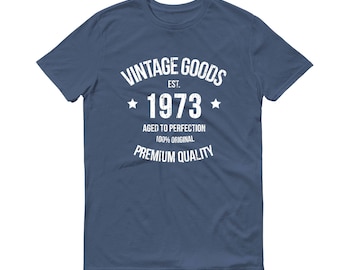 Novelty Birthday T-shirt, Vintage Custom Year Birthday Organic shirt, Unisex ,Age milestone gift 30th/40th/50th/60th/70th birthday tee