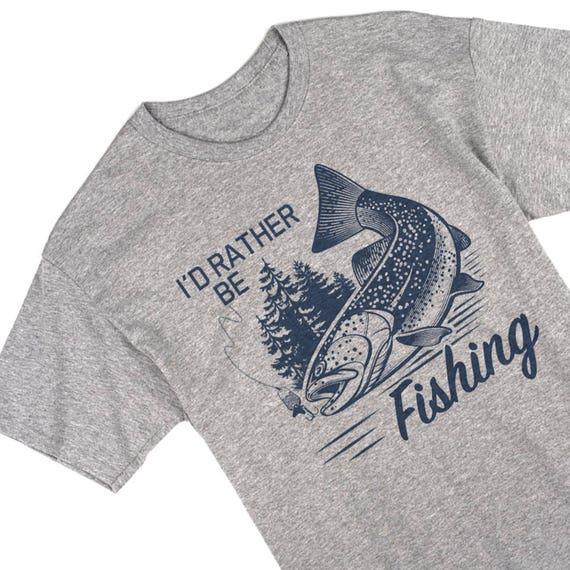 Mens/ Fishing T-shirt / I'd Rather Be Fishing / Fishermen / Fishing / Sport  Fishing / Angler / Fishing Enthusiast / Fish Lover /gift for Him -   Canada