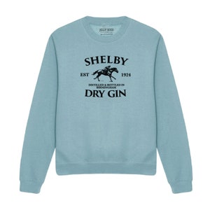 Shelby Gin Company Sweatshirt Inspired by Peaky Blinders, Shelby Gin Peaky Blinders, Shelby Co Birmingham, Unisex Jumper, Mens Sweater Sky Blue