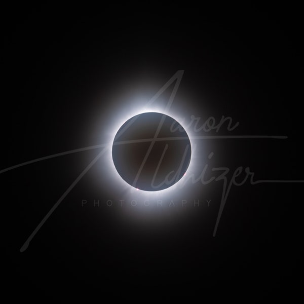 2024 Total Solar Eclipse Totality Cleveland Ohio Metallic Photo Print