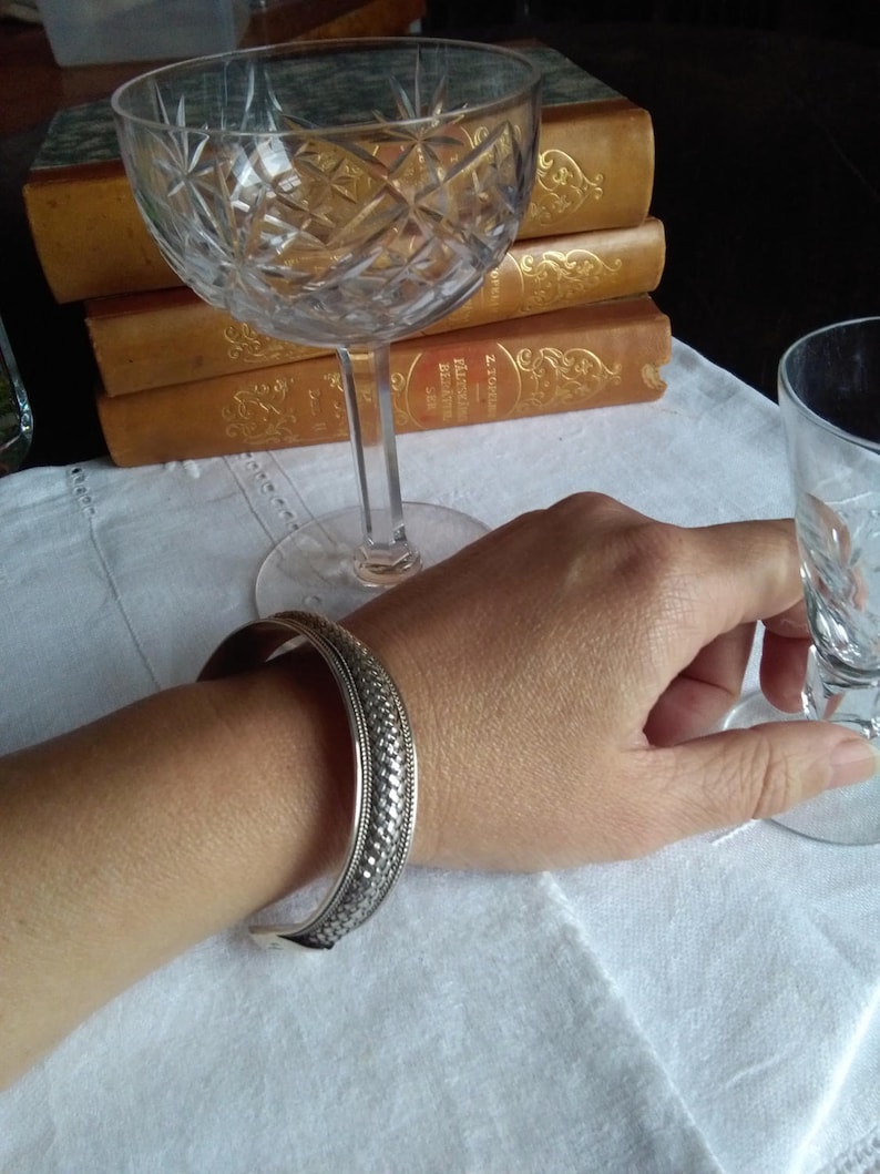 balinese basket-weave silver cuff bali artisan handmade bangle Sterling silver woven bangle 20gr